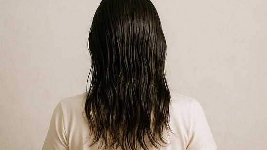 donna con i capelli unti