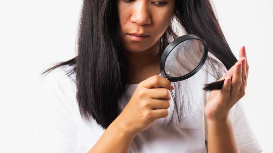 donna con capelli indeboliti