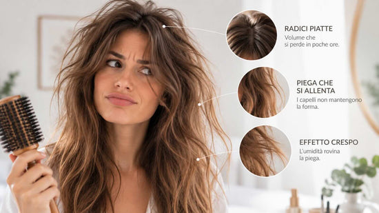 infografica capelli che non tengono la piega
