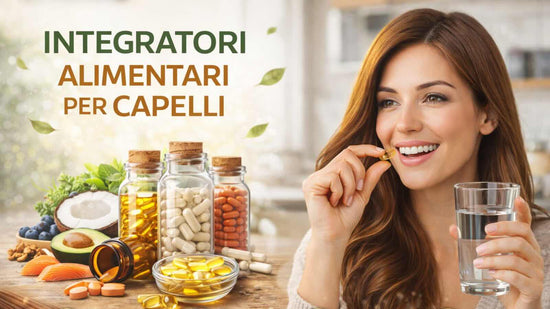 infografica sugli integratori alimentari per capelli